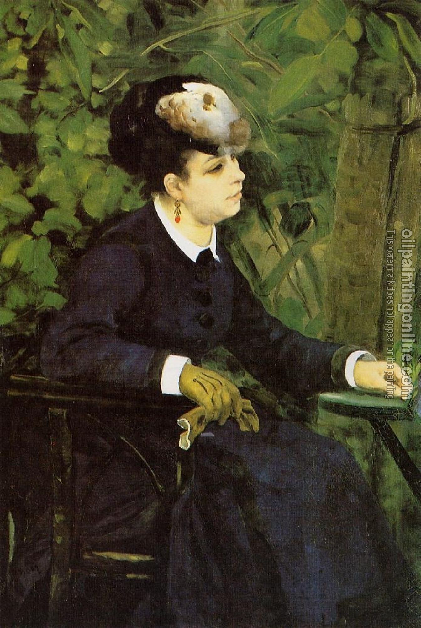 Renoir, Pierre Auguste - Woman in a Garden